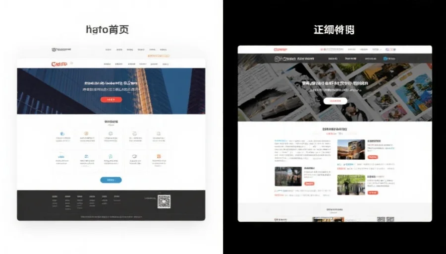 官网与仿冒网站设计对比
